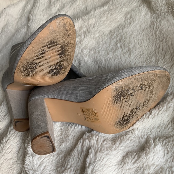 Grey chunky heeled sock boots size 6 - Picture 3 of 4